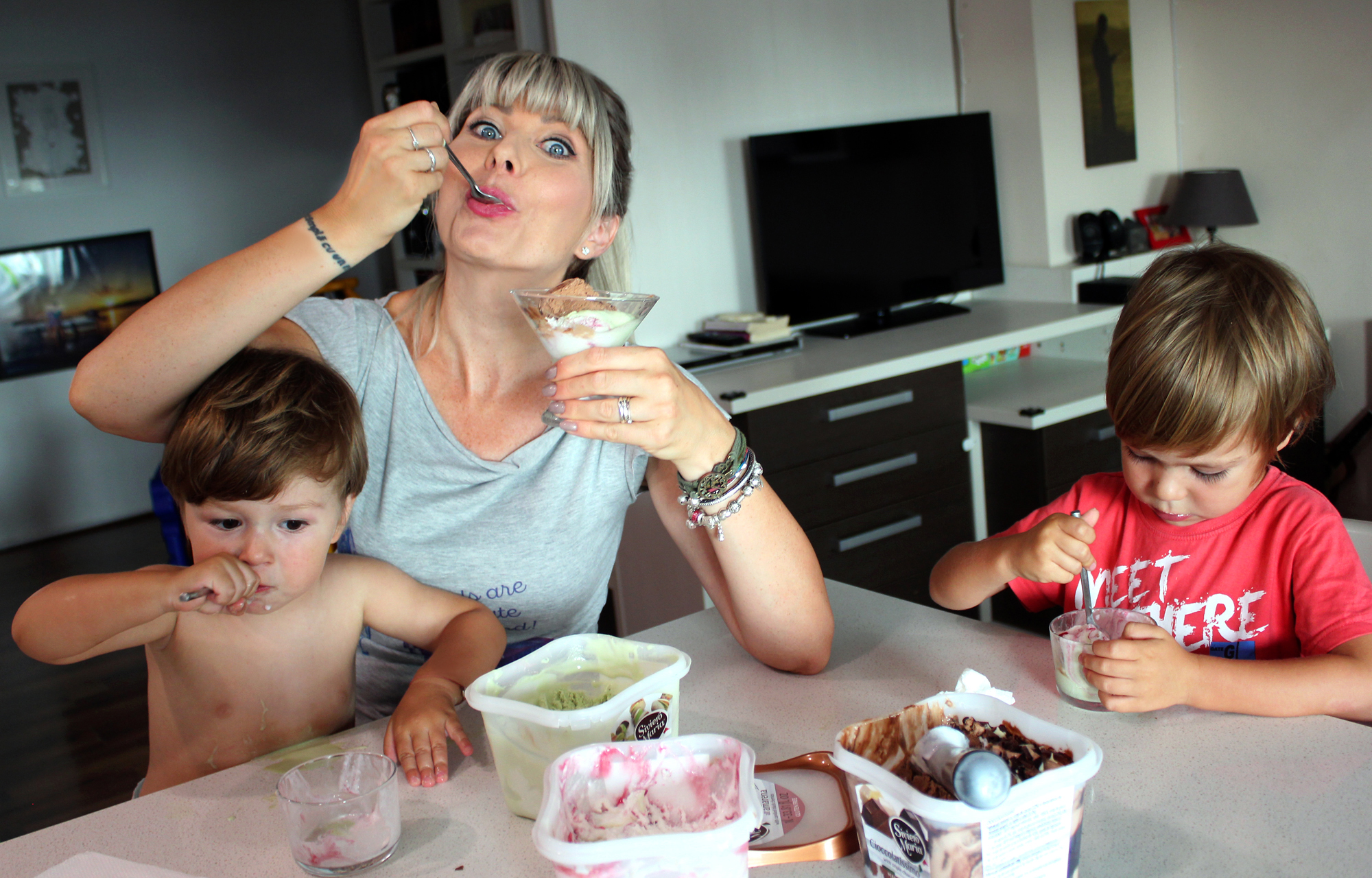 familie copii inghetata gelato siviero maria